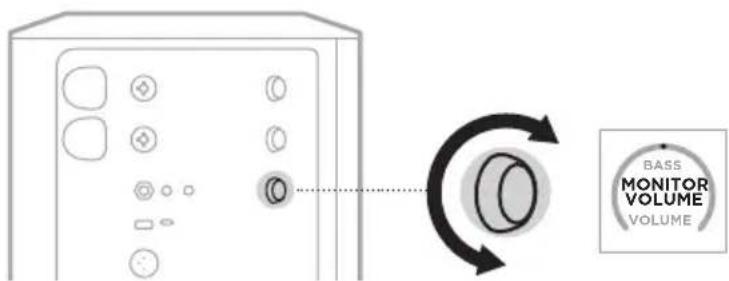 BOSE S1 Pro - Justera monitorvolymen i livestreamläget - 2