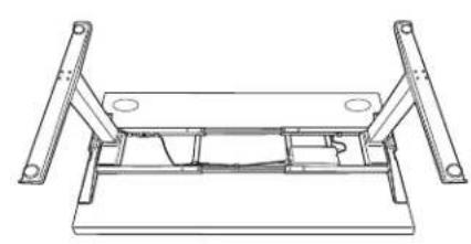 FELLOWES Levado - STAP 1B - Alleen nodig als het bureaublad Niet 1600mm breed is Pas de dwarsverbindungen aan voor de uiteindelijke lengtes - 1
