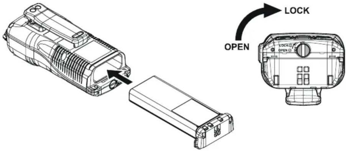 Standard Horizon HX750S - INSTALLATION ET ENLÈVEMENT DE LA BATTERIE - 1