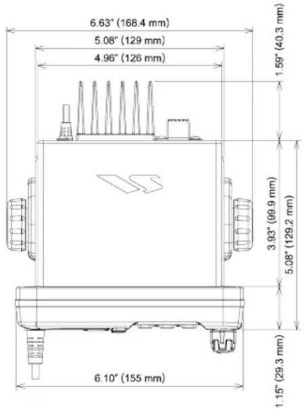 Standard Horizon Eclipse DSC GX1000S - GX1000S DIMENSIONS - 1