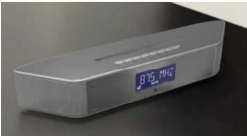 Soundmaster BT1308SI - BT-1308 Wall Mount Lamp Clock Radio With Bluetooth Sound System - 1