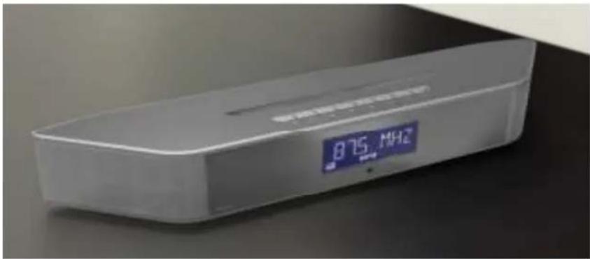 Soundmaster BT1308SI - Rádio Despertador BT-1308 com Lâmpada de Montagem na Parede com Sistema de Som Bluetooth - 1