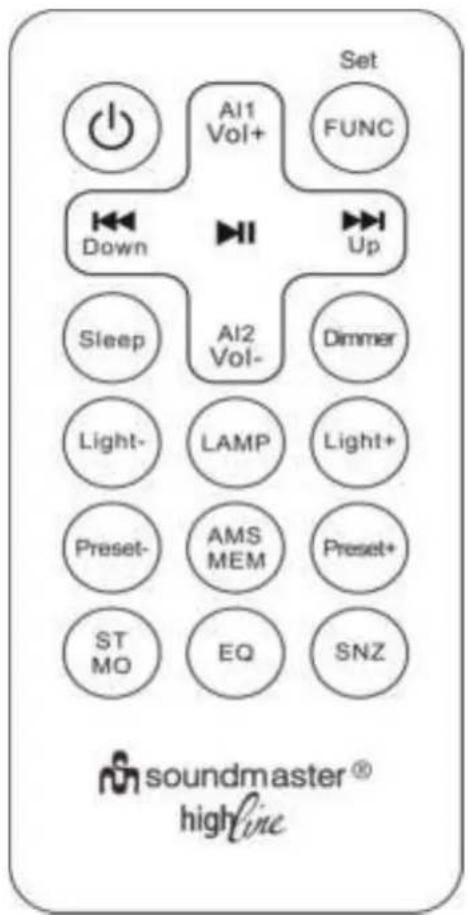Soundmaster BT1308SI - Bedienelemente/Fernbedienung - 1