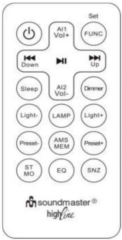 Soundmaster BT1308SI - Instructions d'utilisation des touches - 1