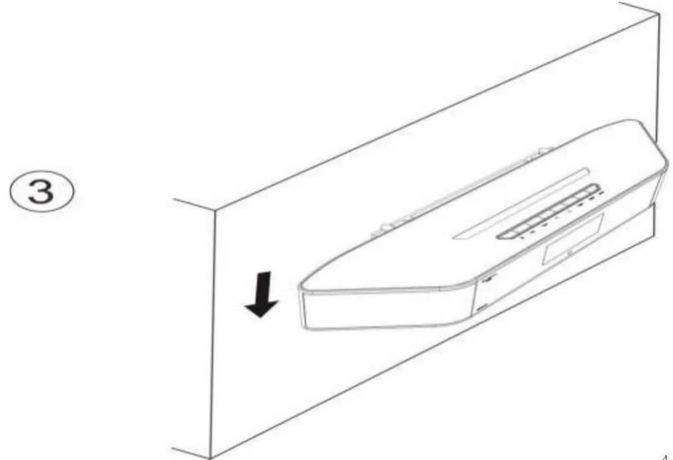 Soundmaster BT1308SI - Hoe monteer ik het apparaat aan de muur - 3