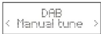 Soundmaster DAB600DBR - DAB-TILSTAND - MANUEL TUNING - 1