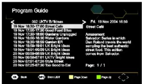 Soundmaster PDB1960 - EPG (Electronic program guide) - 1