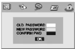OLD PASSWORD NEW PASSWORD CONFIRM PWD OK