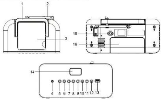 MUSE M28 VF - GB PORTABLE RADIO CD PLAYER - 1