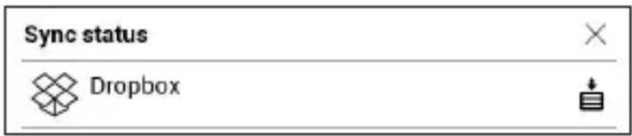 Sync status Dropbox