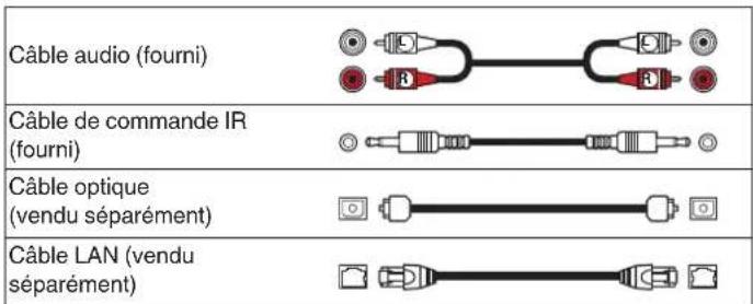DENON DNP800NE - ■ Câbles utilisés pour les connexions - 1