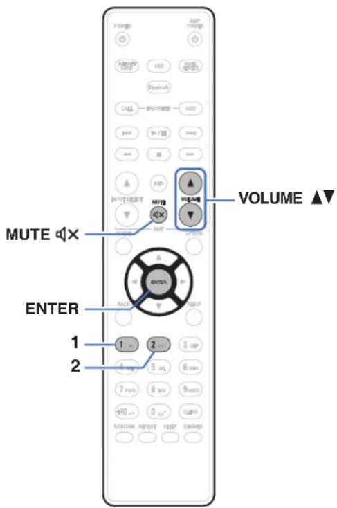 DENON DNP800NE - Changement de la fonction des touches de volume de la télécommande - 1