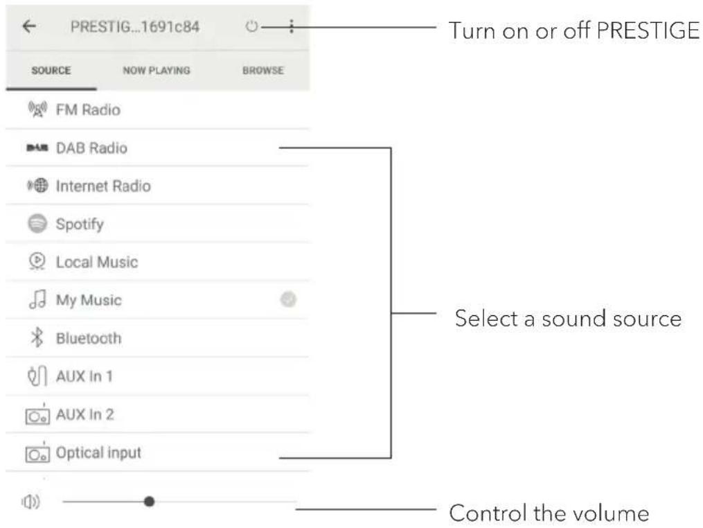 SONORO Prestige SO330 - Control PRESTIGE through the UNDOK™ app. - 1