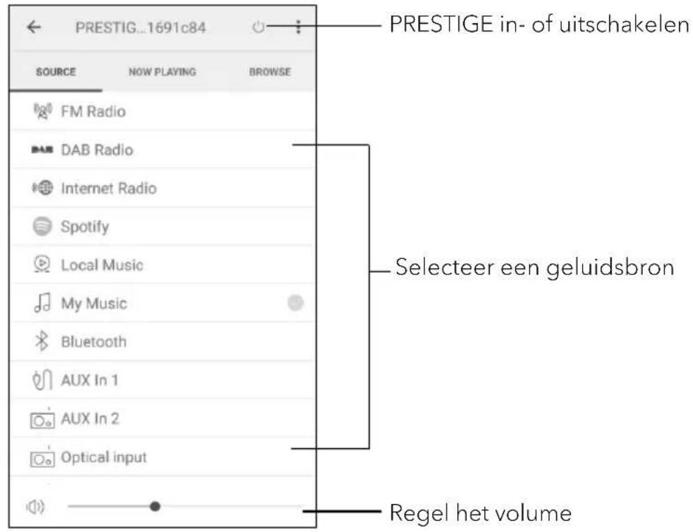 SONORO Prestige SO330 - De app UNDOK ^TM gebruiken om PRESTIGE te bedienen - 4