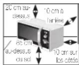 SAMSUNG MG28J5255USEN - INSTALLATION DU FOUR MICRO-ONDES - 1