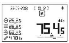 BEURER BF 1000 - M Showing stored measurements - 1