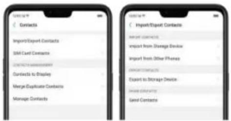 OPPO A3 - Contacts SIM - 1