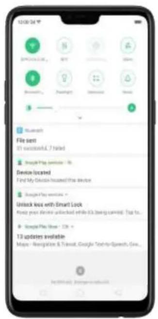 OPPO A3 - Centre de contrôle. notification et - 2