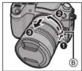 PANASONIC Leica DG Nocticron 42.5mm f1.2 ASPH. - ■ Das Objektiv abnehmen - 1