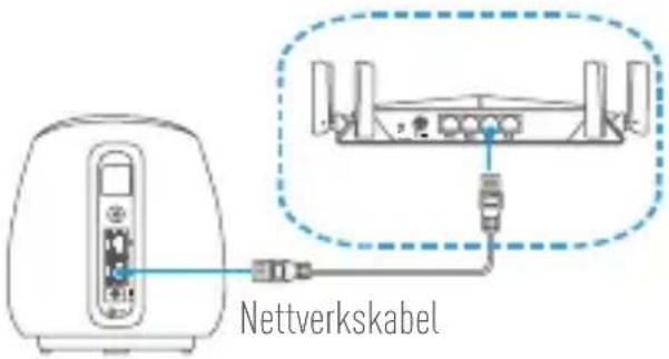 EZVIZ C3A - Trinn 5 Koble basestasjonen til internett via nettverkskabelen - 1