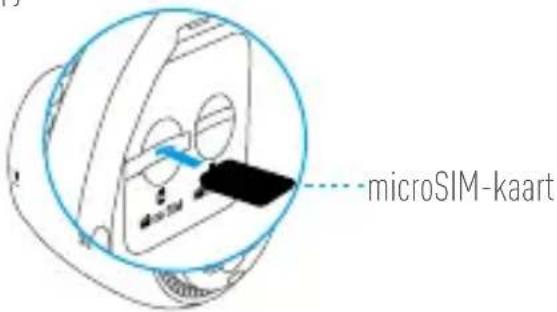 EZVIZ C3A - Stap 3 Installeer de microSIM-kaart (optioneel) - 1