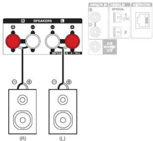 DENON Ceol RCDN10 - Branchement enceintes - 1
