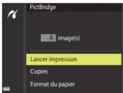 NIKON CoolPix P1000 - Sélectionnez Lancer impression, puis appuyez sur OK. - 1