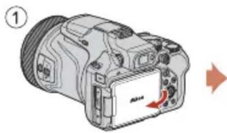 NIKON CoolPix P1000 - Ouverture du moniteur - 1