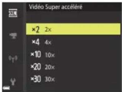 NIKON CoolPix P1000 - Utilisez les touches  du selecteur multidirectionnel pourCHOISIR une vitesse de lecture, puis appuyez sur OK. - 1