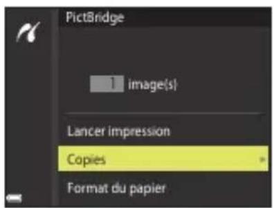 NIKON CoolPix P1000 - Utilisez  pour selectionner Copies et appuyez sur OK. - 2