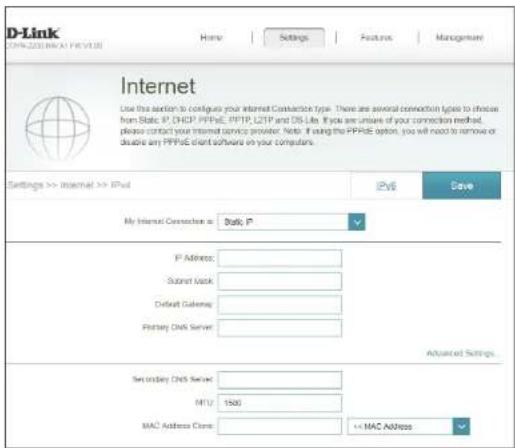 D-LINK COVR2202 - Paramètres avancés - 1
