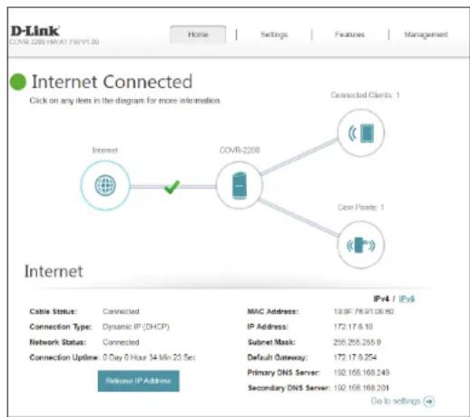 D-LINK COVR2202 - Configuration Utilisation de l'interface utilisateur Web - 3