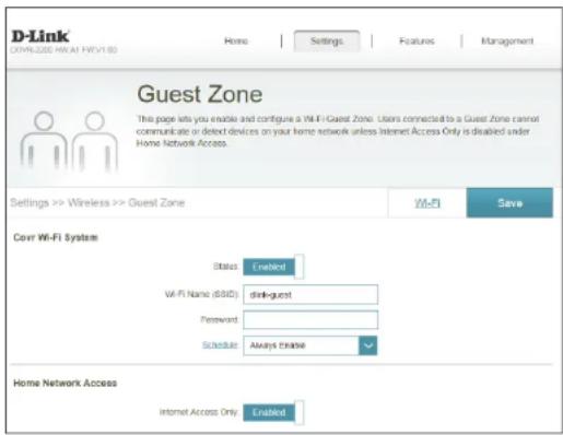 D-LINK COVR2202 - Accès au réseau domestique - 1