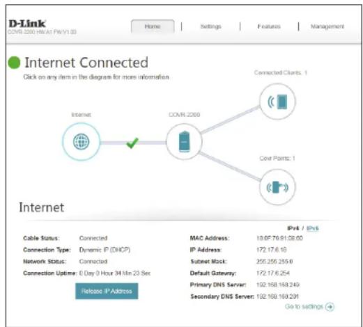D-LINK COVR2202 - Configuration Utilisation de l'interface utilisateur Web - 4