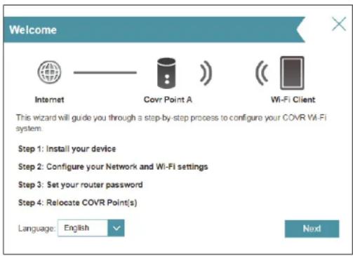 D-LINK COVR2202 - Paramètres Assistant - 1