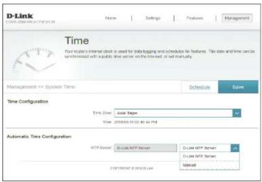D-LINK COVR2202 - Configuration automatique de l'heure - 1