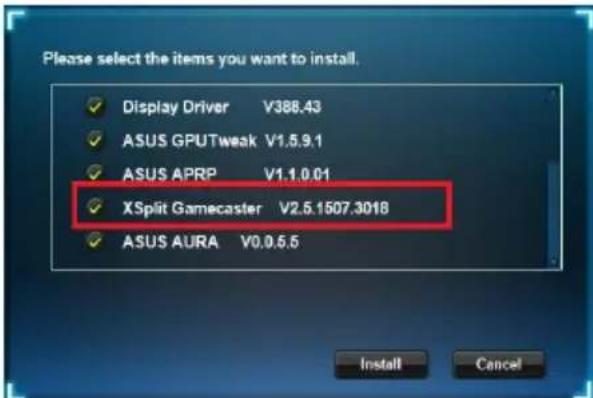 ASUS ROG Strix RTX 2070 A8G Gaming - Installing XSplit Gamecaster in Windows 10/8.1/8/7 (64-bit) - 2