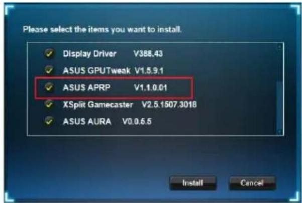 ASUS ROG Strix RTX 2070 A8G Gaming - Odstranjevanje pripomočka ASUS APRP v systemdih Windows 10 /8.1/8/7 (64-bitne izdaje) - 2