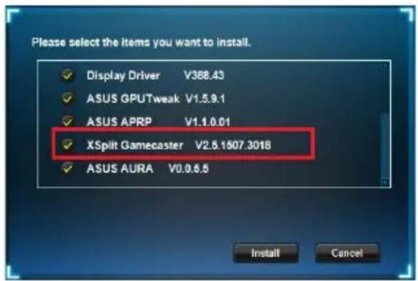 ASUS ROG Strix RTX 2070 A8G Gaming - Odstranjevanje pripomočka XSplit Gamecaster v systemdih Windows 10 / 8.1 / 8 / 7 (64-bitne izdaje) - 2