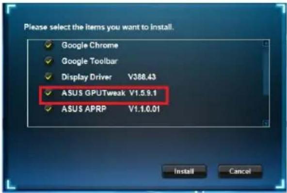 ASUS ROG Strix RTX 2070 A8G Gaming - Namešanje pripomočka ASUS GPU Tweak v systemdih Windows 10 / 8.1 / 8 / 7 (64-bitne izdaje) - 2