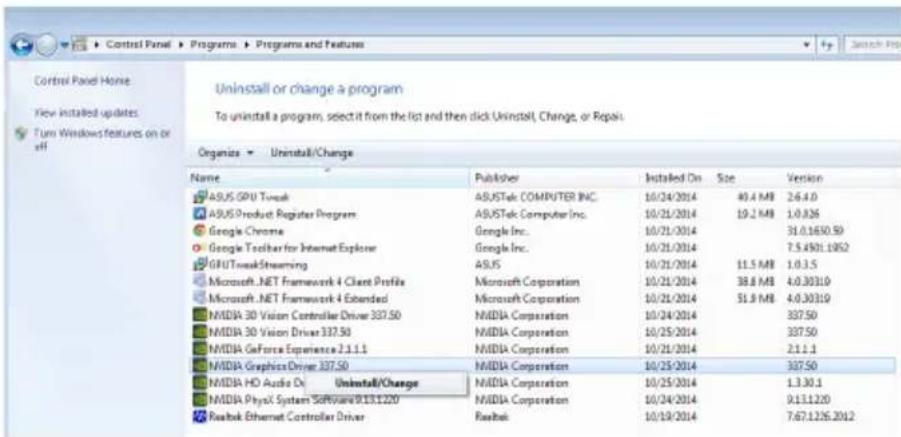 ASUS ROG Strix RTX 2070 A8G Gaming - Déinstaller le pilote graphique sous Windows® 10/8.1/8/7 (versions 64 bits) - 1