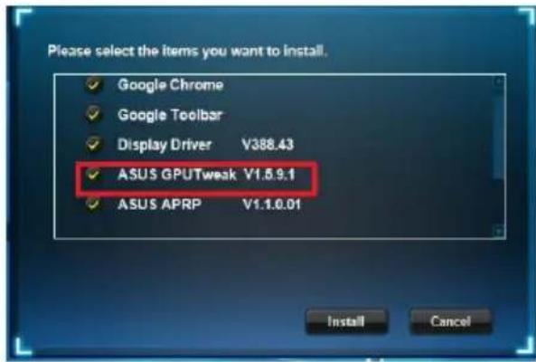 ASUS ROG Strix RTX 2070 A8G Gaming - ASUS GPU Tweak installeren in Windows® 10/8.1/8/7 (64 bit) - 2