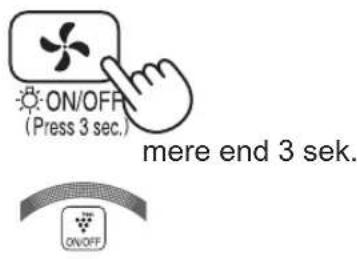 ON/OFF (Press 3 sec.) mere end 3 sek. ON/OFF