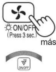 ON/OFF (Press 3 sec.) más ON/OFF