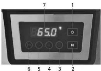 Solis SousVide Cooker Pro 8201 - ▲ THE FUNCTION BUTTONS - 1