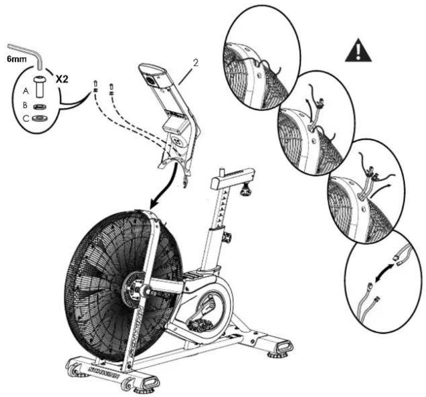 Schwinn Airdyne AD8 - Acople los pedales al ensamblaje del armazón - 2