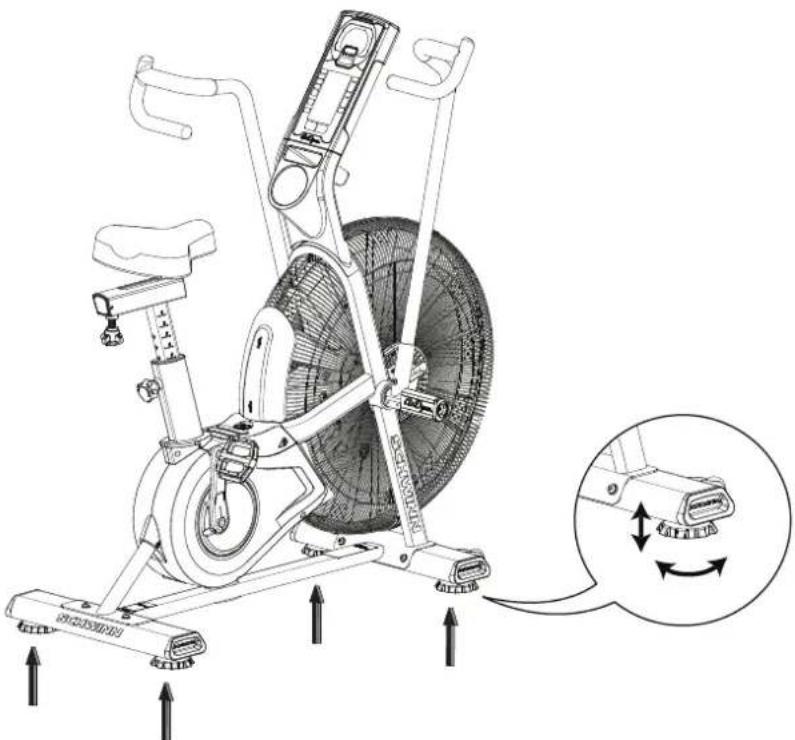 Schwinn Airdyne AD8 - Leveling the Machine - 2