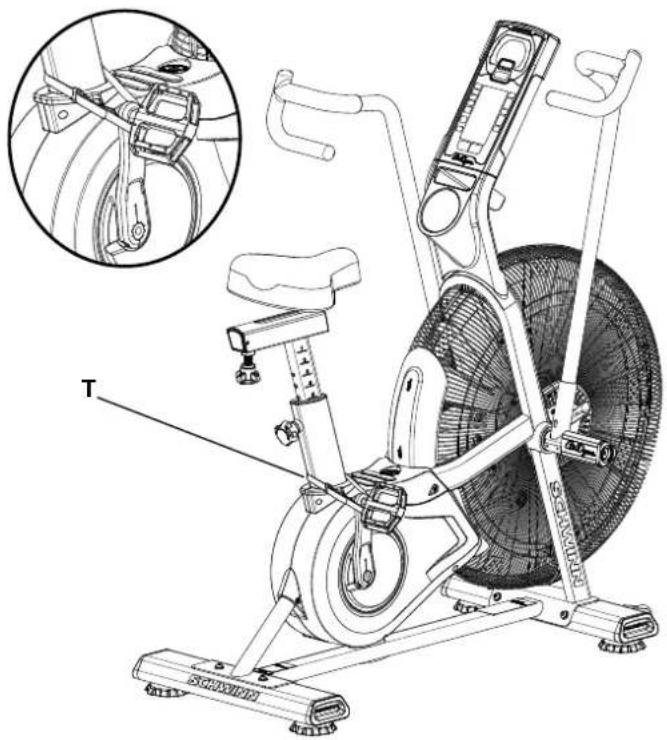 Schwinn Airdyne AD8 - Blocage du ventilateur de résistance/Rangement - 2