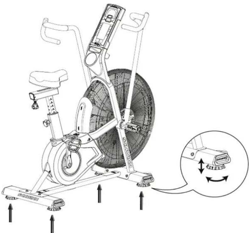 Schwinn Airdyne AD8 - Das Gerät ausrichten - 2