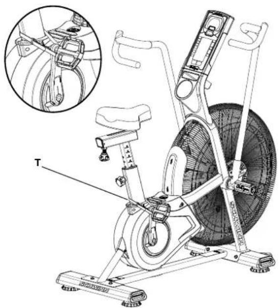 Schwinn Airdyne AD8 - Bloqueando o Conjunto do Ventilador / Armazenamento - 2